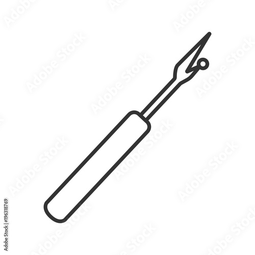 Sewing seam ripper linear icon