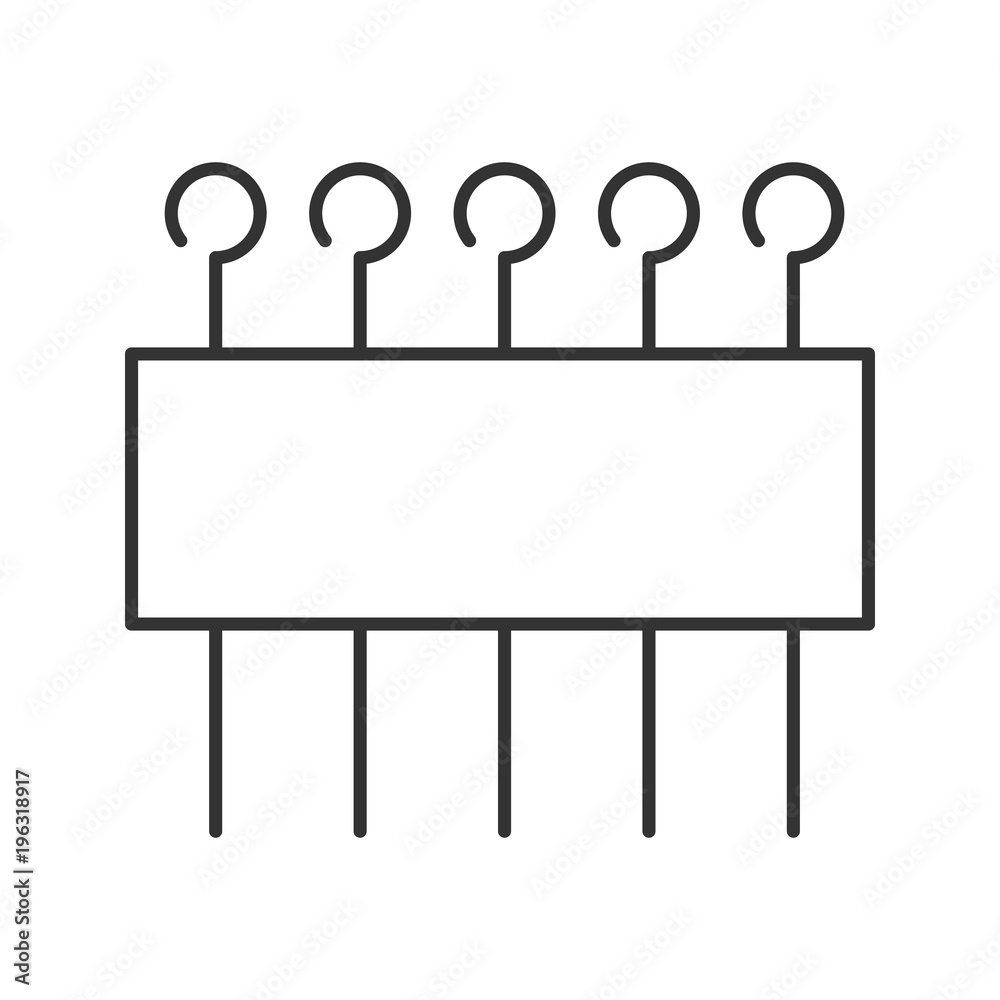 Obraz premium Eye pins set linear icon