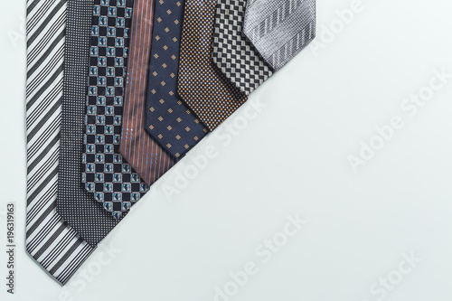 tie over white background photo