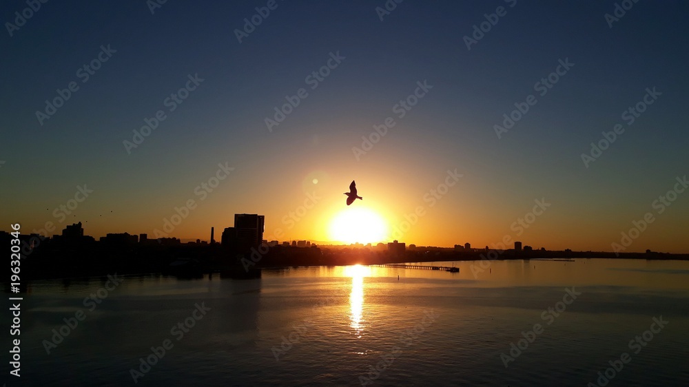 Sonnenaufgang Melbourne Skyline
