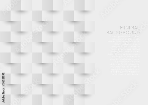 Origami 3d style background. White and gray geometric background with space for text.