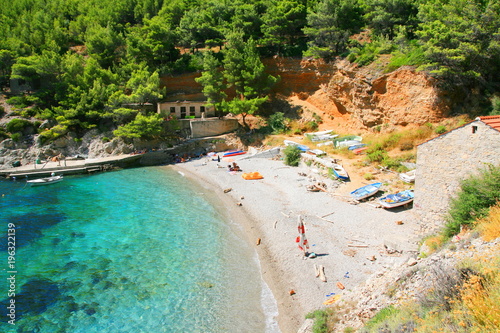 Beach on Island Mljet in Croatia