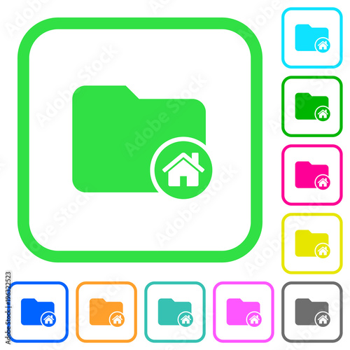 Home directory vivid colored flat icons