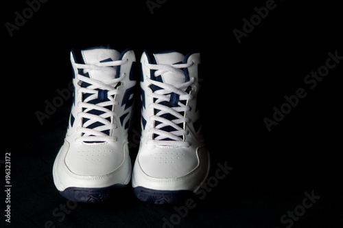 white basketball sport shoes