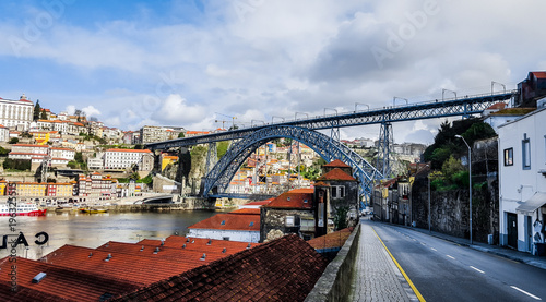 Dom Luis I Bridge over Douro River. Porto, Portugal