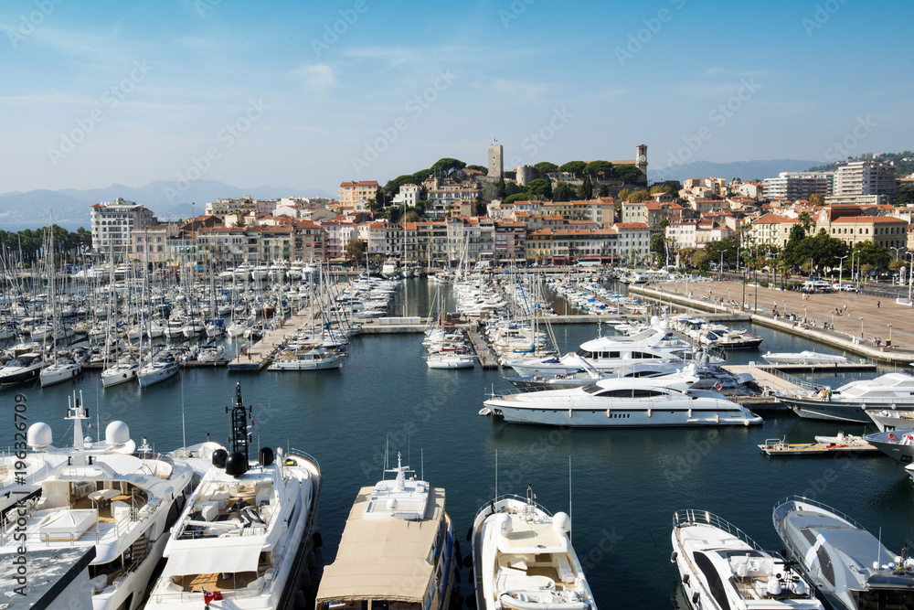 View of the marina, Cannes harbour