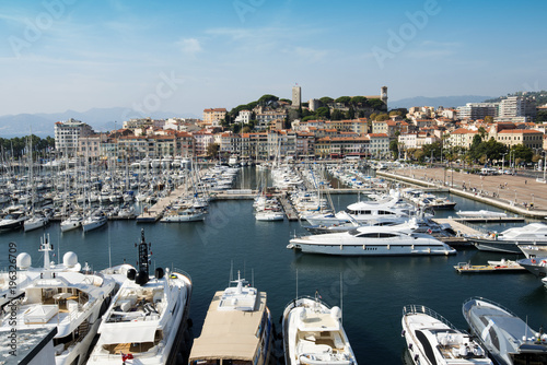 View of the marina, Cannes harbour photo