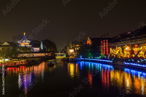 Nightscape in Confucian Temple, Nanjing