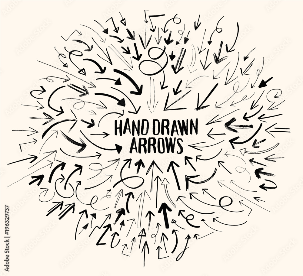 Hand Drawn Arrows - Collection of Doodled Arrows