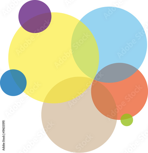 Kreise in den Pastellfarben, Frühlingsfarben, Logo