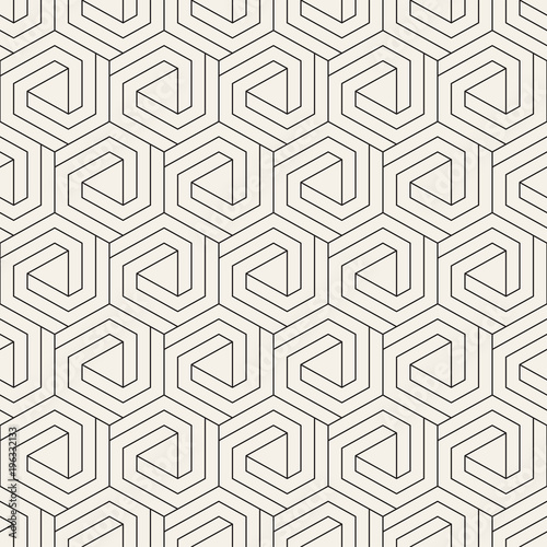 Vector seamless lattice pattern. Modern stylish texture with monochrome trellis. Repeating geometric grid. Simple design background. 