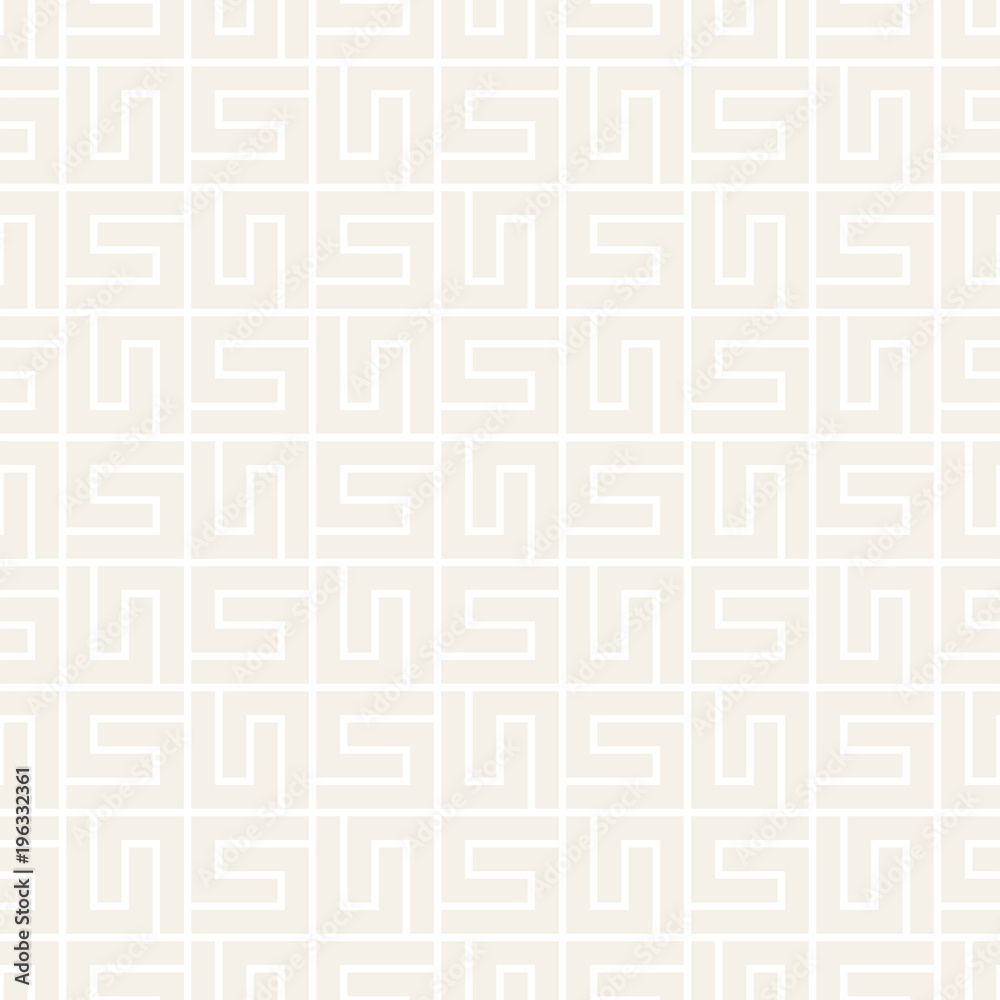 Vector seamless lattice pattern. Modern subtle texture with monochrome trellis. Repeating geometric grid. Simple design background.
Vector seamless lattice pattern. Modern subtle texture with monochrome trellis. Repeating geometric grid. Simple design background.