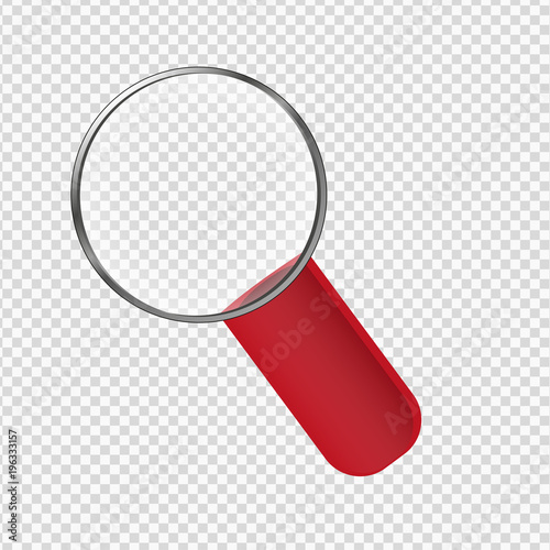 Vergrößerungsglas - Lupe - rot