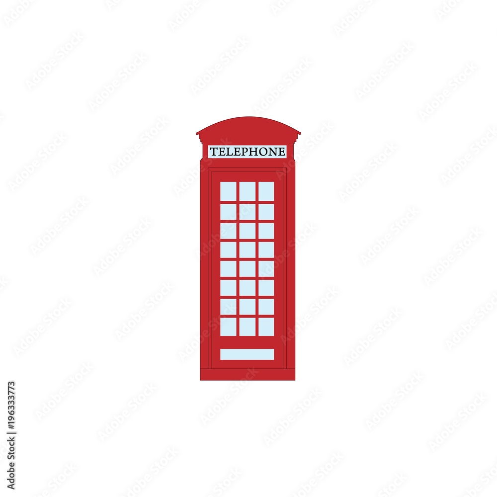 flat design english phone booth icon vector illustration flat design english phone booth icon vector illustration