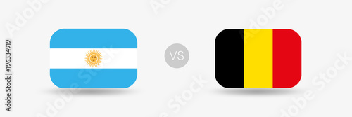 Argentinien gegen Belgien - Flaggen