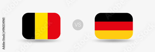 Belgien gegen Deutschland - Flaggen