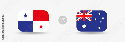 Australien gegen Panama - Flaggen