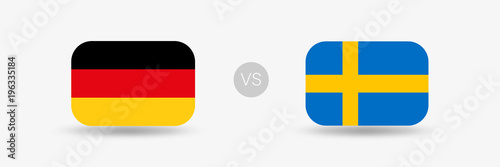 Deutschland gegen Schweden - Flaggen