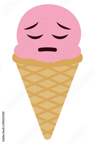 Eiscreme Emoji bedauernd