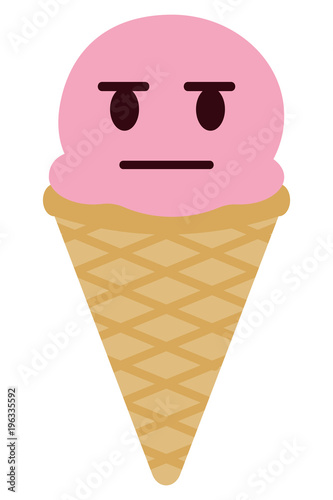 Eiscreme Emoji kritisch