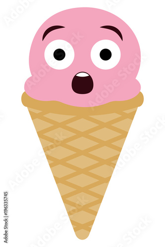Eiscreme Emoji staunend