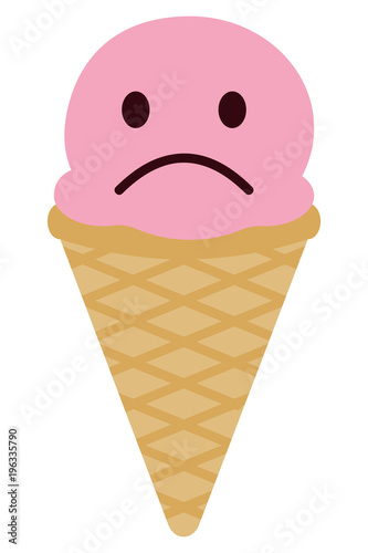 unglückliches Eiscreme Emoji