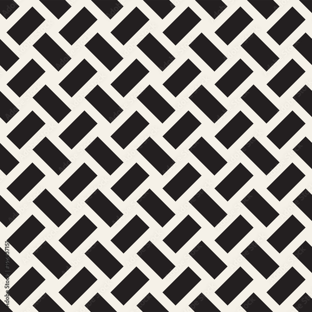 Trendy monochrome twill weave Lattice. Abstract Geometric Background Design. Vector Seamless Pattern. Trendy monochrome twill weave Lattice. Abstract Geometric Background Design. Vector Seamless Pattern.