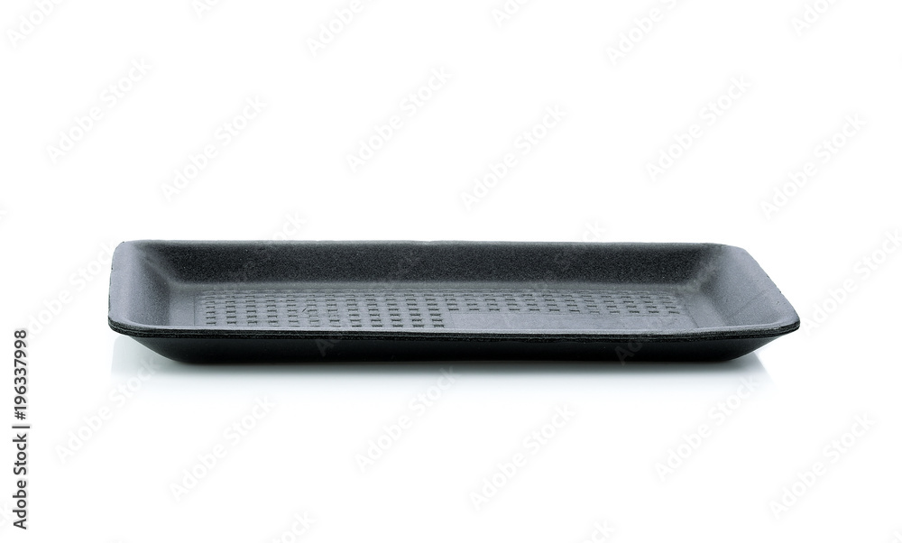 Foam tray on white background Foam tray on white background