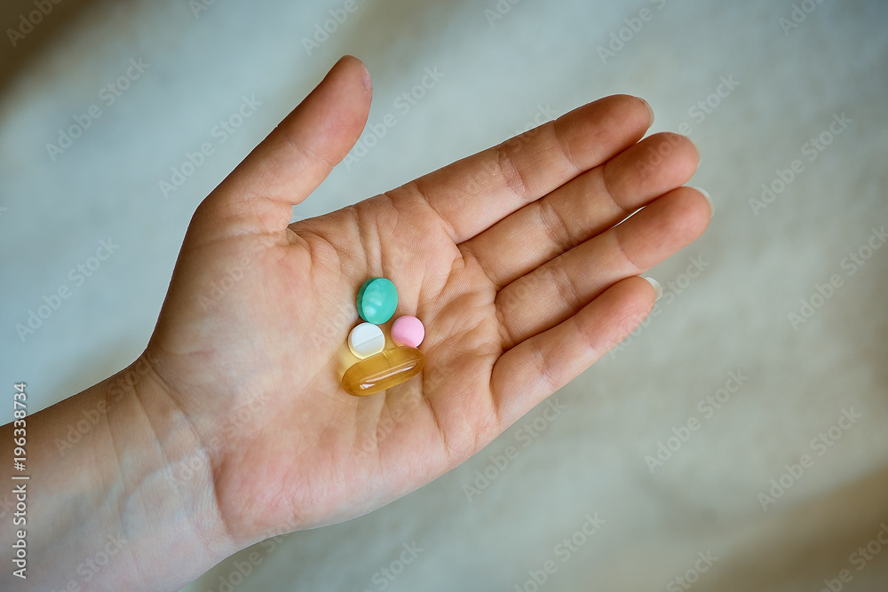 Pills in hand Pills in hand