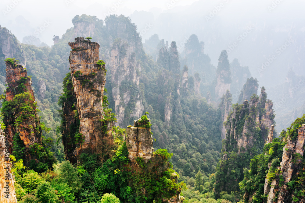 Amazing view of quartz sandstone pillars of fantastic shapes Amazing view of quartz sandstone pillars of fantastic shapes