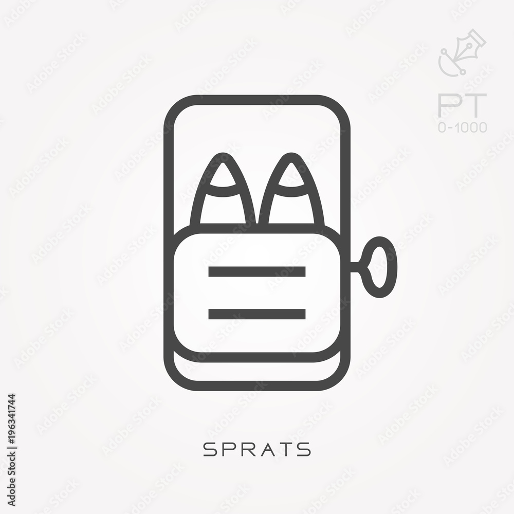 Line icon sprats