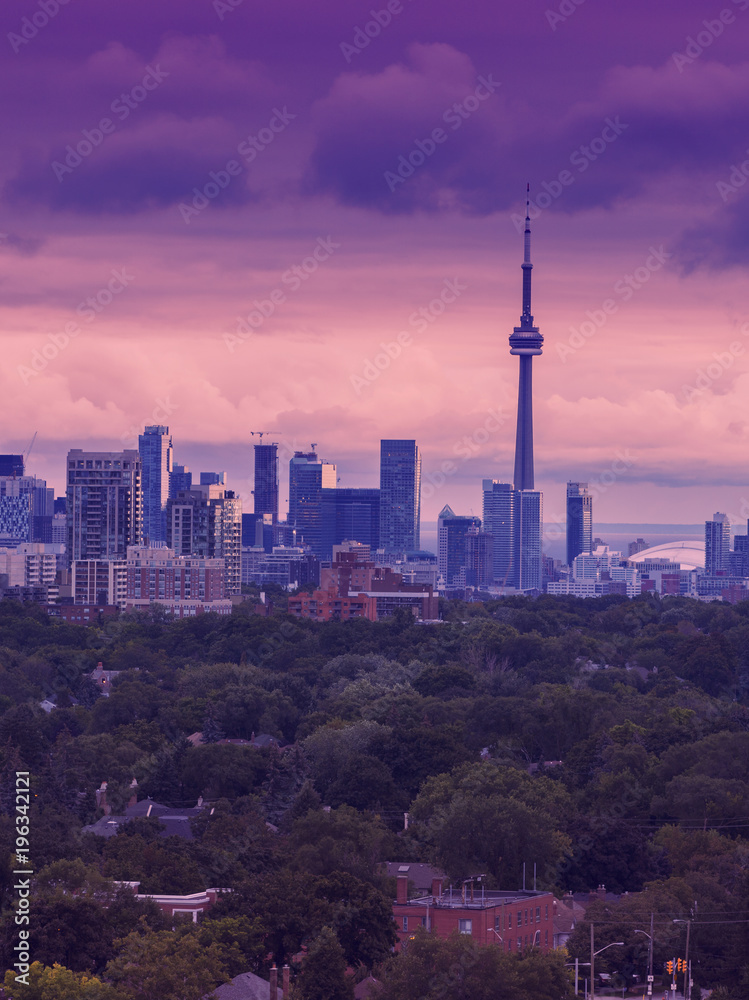 Fototapeta premium Toronto's skyline, the view from my balcony 