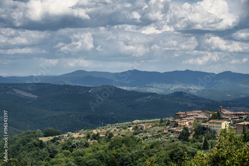 Summer landscape in the Chianti region  Tuscany 