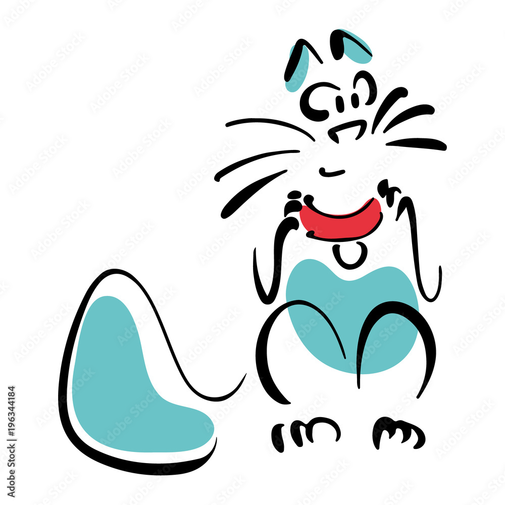 Cat straightens his collar Cat straightens his collar