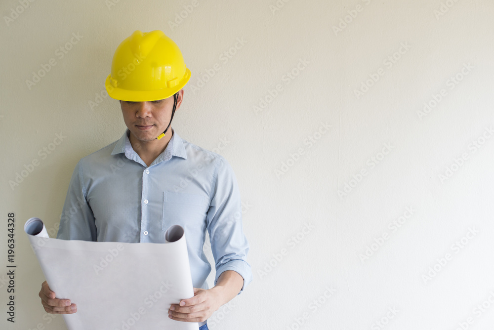 engineer working concept planning with white background engineer working concept planning with white background