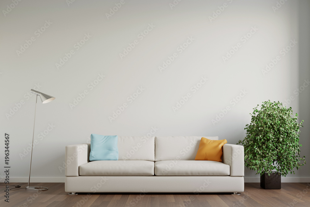 Fototapeta premium Concet for poster on wall 3d rendering