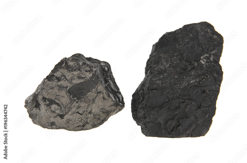 coal isolated on white background coal isolated on white background