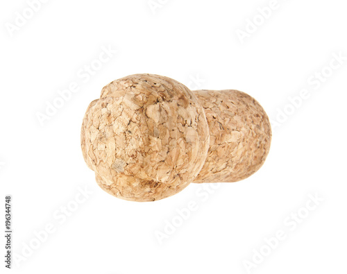 cork isolated on white background closeup