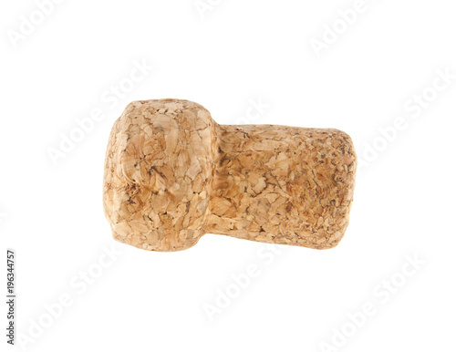 cork isolated on white background closeup