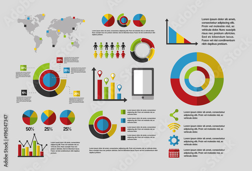 business statistics graph demographics population chart people infographic report vector illustration