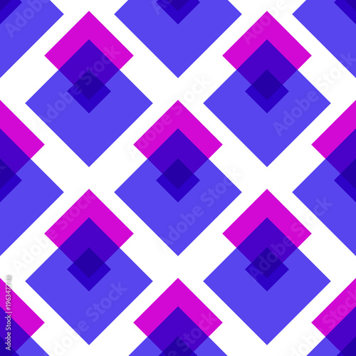 Seamless vector square pattern with geometric shapes