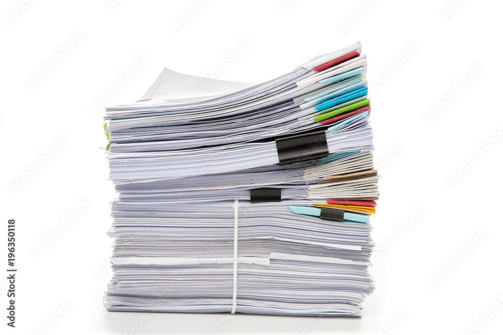 Stack of Documents isolated on white background. Documents pile. Stack of Documents isolated on white background. Documents pile.