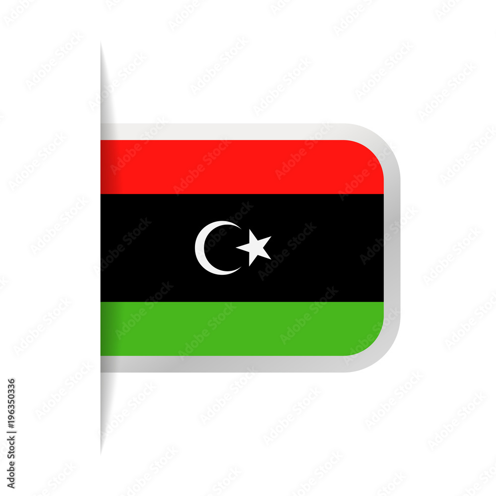 Libya Flag Vector Bookmark Icon Libya Flag Vector Bookmark Icon