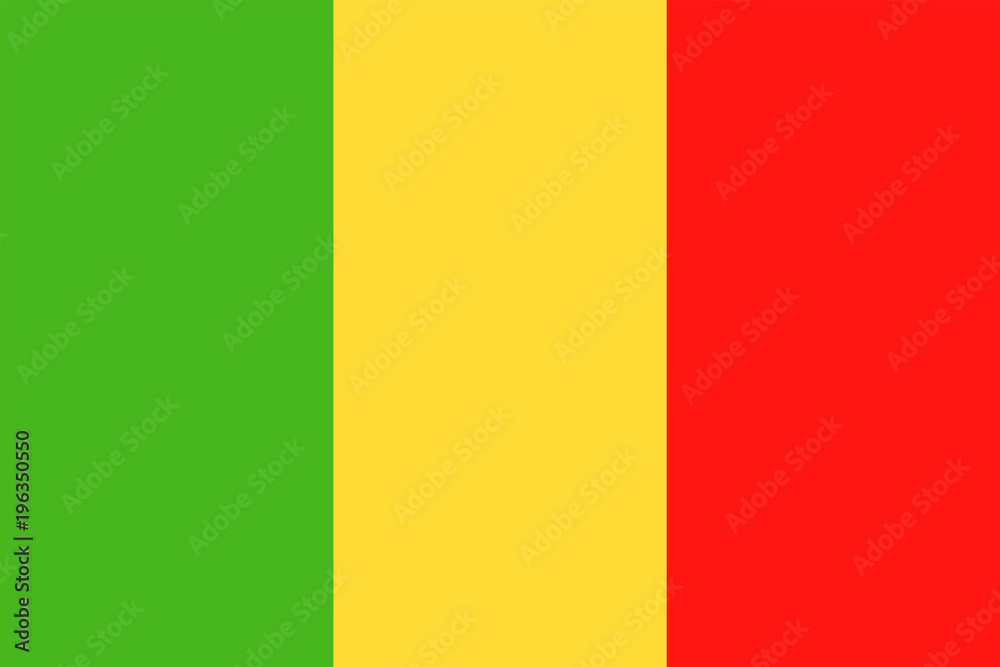 Fototapeta premium Mali Flag Vector Flat Icon