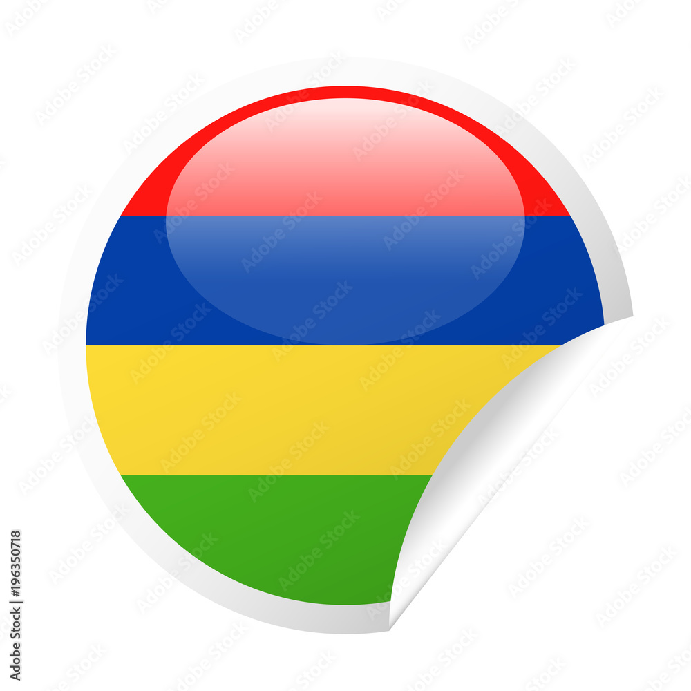 Mauritius Flag Vector Round Corner Paper Icon Mauritius Flag Vector Round Corner Paper Icon