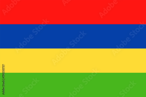 Mauritius Flag Vector Flat Icon