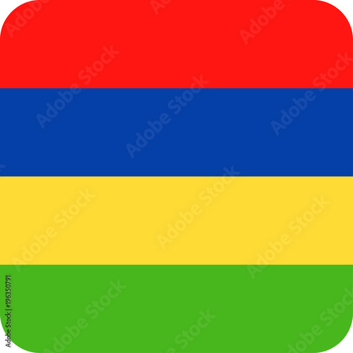 Free Download Mauritius Flag Vector Square Flat Icon - GFXLoad