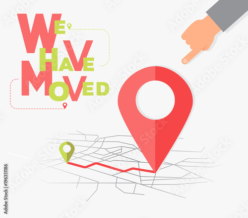 We have moved, changed address navigation