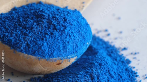 blue majik, spirulina powder, super food photo