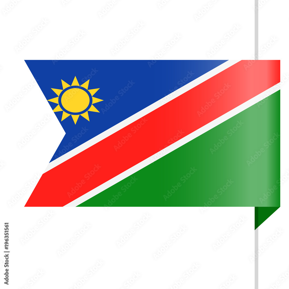 Fototapeta premium Namibia Flag Vector Bookmark Icon